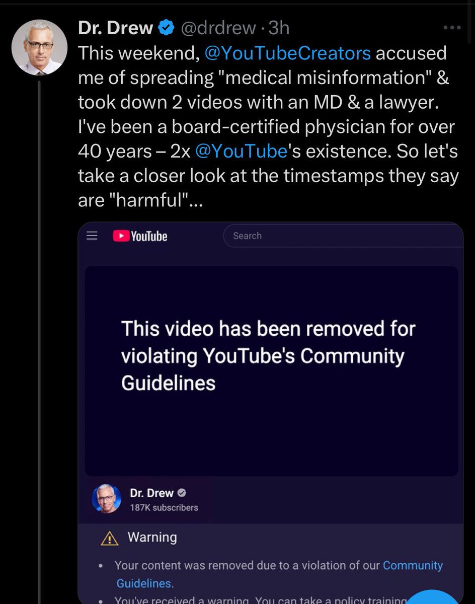 thevegdoc's tweet photo. 👏🏽#DrewPinsky is a crank, platforms quacks, & says he doesn’t know who his team books. Lied outright when challenged in a space by me. (And had a tantrum when I pointed out he hasn’t done clinical medicine in years. Also spread misinfo from the beginning of the pandemic. (Contd) https://t.co/ARgrURost5