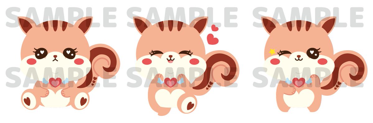 shio0826's tweet photo. アイドルユニットのイメージキャラクターを作成させて頂きました🐿❤
最近よくご依頼頂くんだけどリスモチーフ人気なのかな…？ https://t.co/8N4FWqZyHm