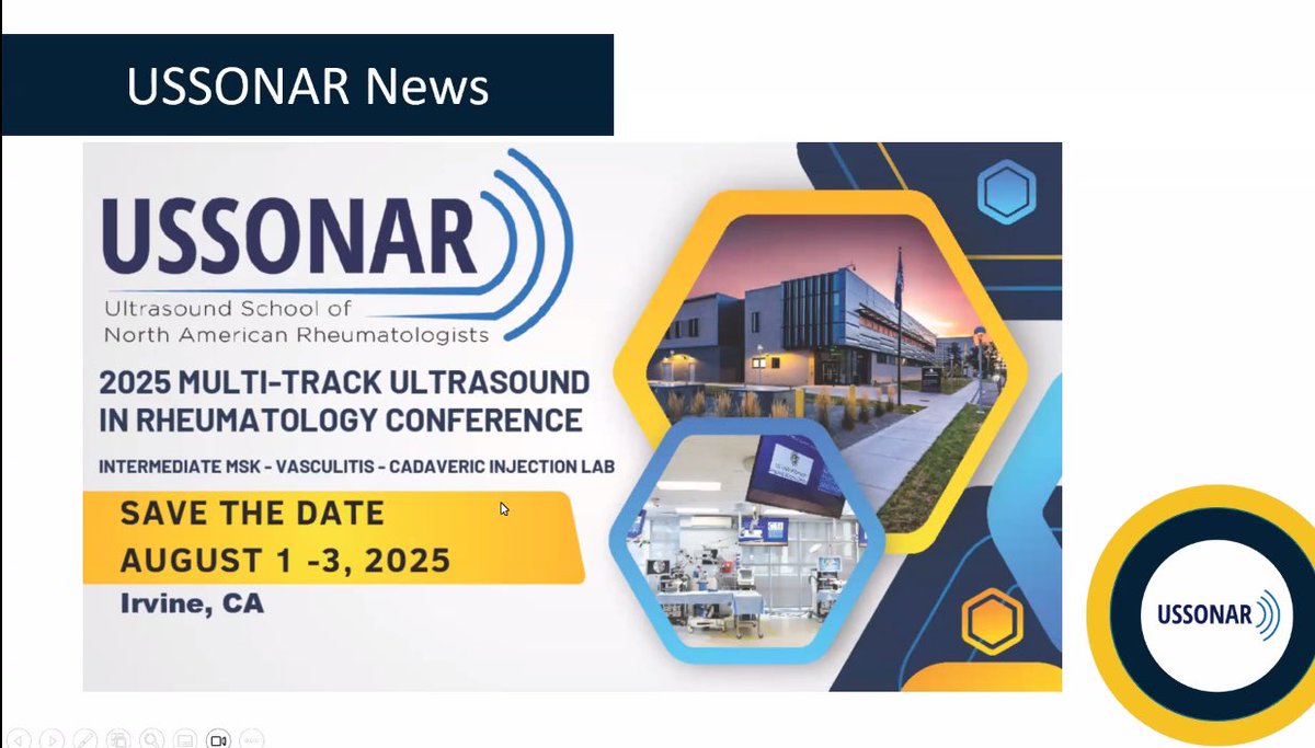 Save the date for the 2025 Multi-Track Ultrasound in Rheumatology Conference August 1st-3rd in Irvine, CA! 
#MSUS #Rheumatology #Vasculitis #injections