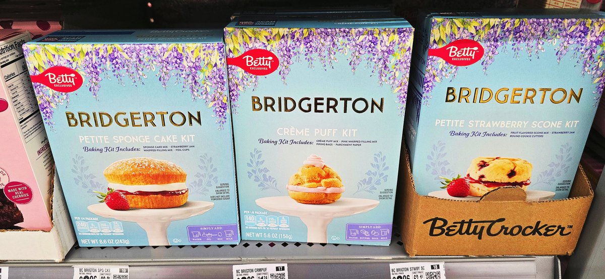 When was anyone going to tell me there are cute little Bridgerton baking mixes?

Hell yeah I want to eat whatever was on those trays. 

#Bridgerton
