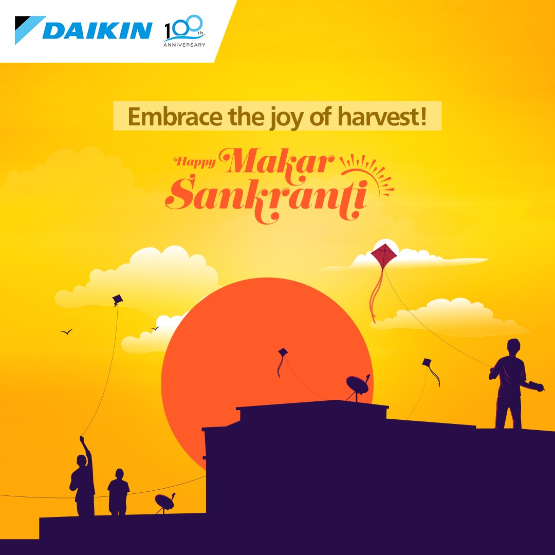 DaikinIndia's tweet photo. Celebrate the season of harvest with joy and warmth. Happy Makar Sankranti!
#Daikin #makarsankranti #DaikinIndia #DaikinAC #InnovatingForChange #technology #InnovatingGoodness #airconditioning #care #SwitchOnCare https://t.co/67Qiw8Xx14
