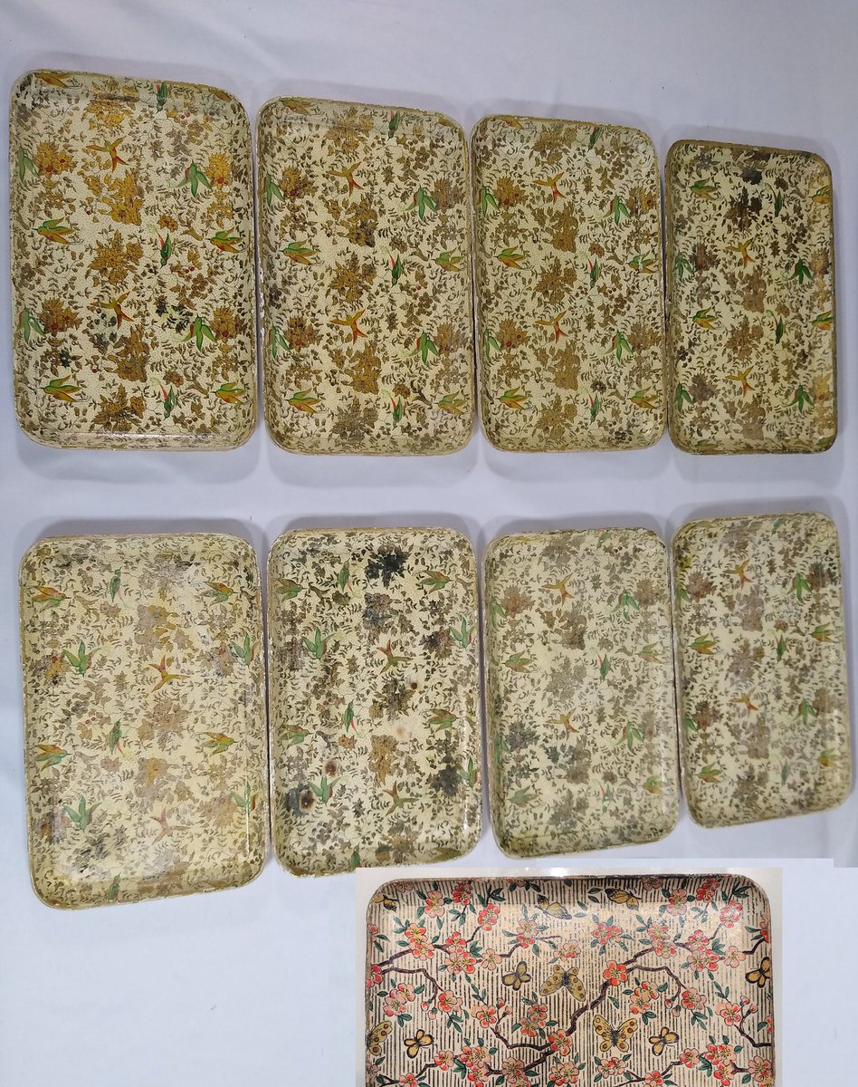 RetroRecollec's tweet photo. https://t.co/UPOjOKILCZ
Vintage Paper Mache Maisons and Highmount Alcohol Proof Sushi Trays with birds, flowers butterflies and leaves. SusheTrays. #MaisonsSushiTrays #HighmountSushiTrays #PaperMacheSushiTrays #alcoholProof #Wiseshopper https://t.co/M4phOFphwG