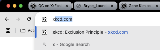 I come to this site by typing "t" in the URL bar.

Sorry, X, another site has precedence. https://t.