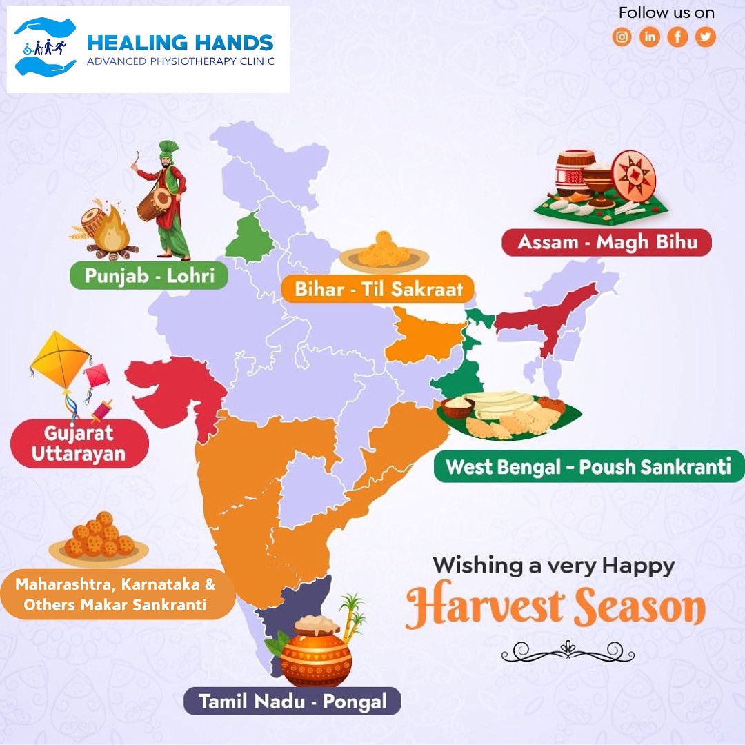 HealingHandsBLR's tweet photo. 🌾 Celebrating India's vibrant harvest festivals! From Lohri, Pongal, Magh Bihu, Til Sakraat, Uttarayan, Poush Sankranti to Makar Sankranti, may this season bring joy, prosperity &amp; togetherness! 

#makarsankranti2025 #HappyPongal #Bihu2025 #Uttarayan2025 #Lohri2025 https://t.co/JujslLT8tQ
