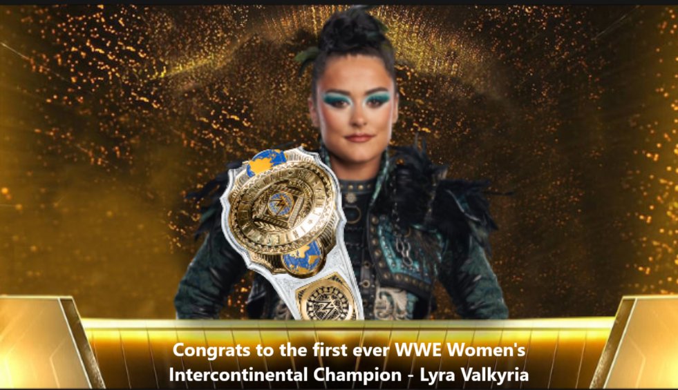 BigDub360's tweet photo. Congrats to the first ever WWE Women's Intercontinental Champion - @Real_Valkyria 
#WWERaw https://t.co/fVTytE0YLs