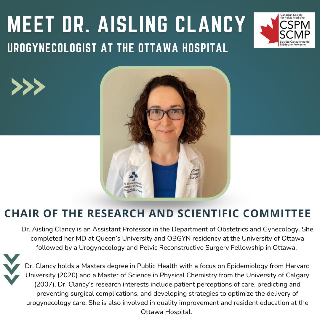 Meet our newest Research and Scientific Committee Chair, Dr. Aisling Clancy. 

We are looking forward to her leadership in this exciting role!