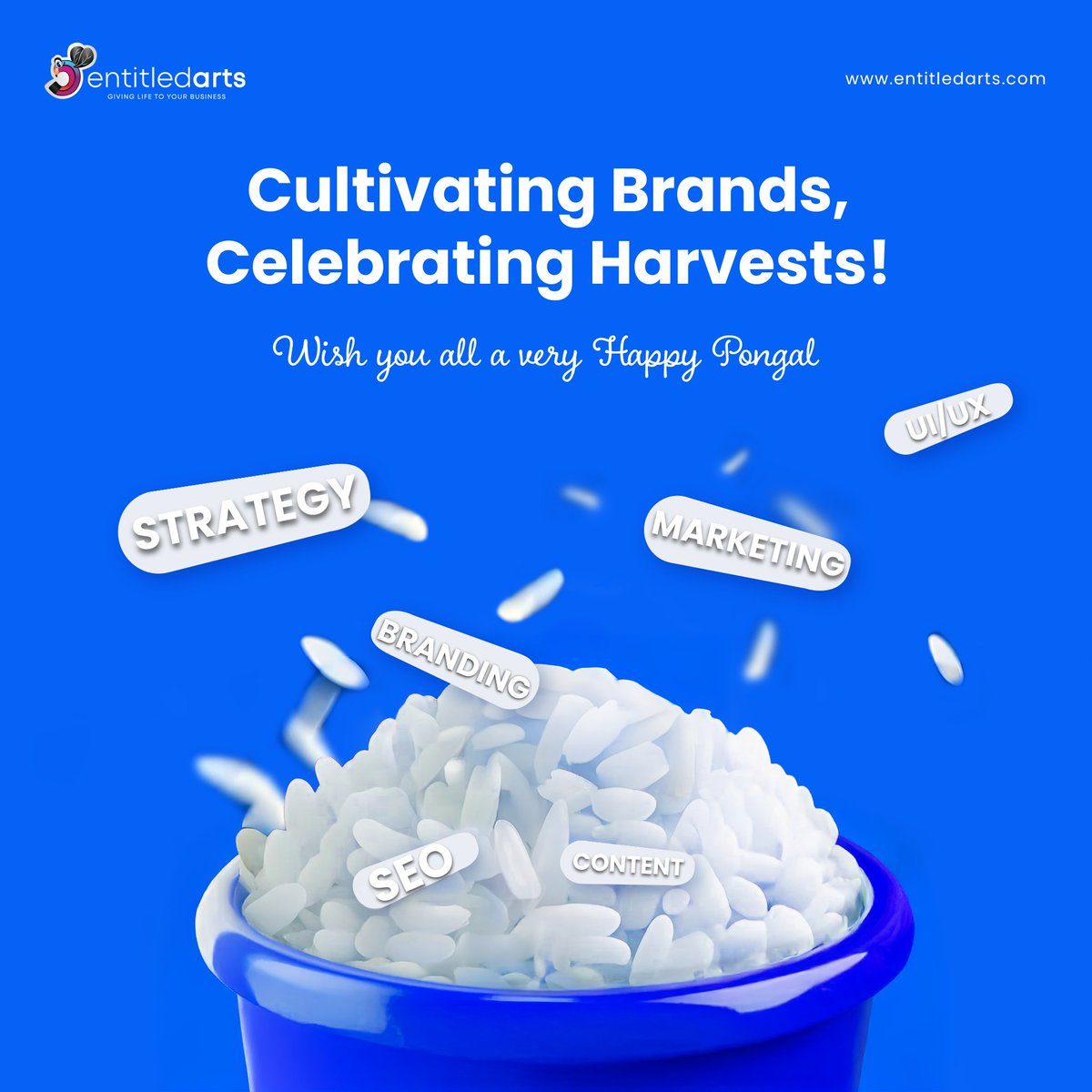 Entitledarts's tweet photo. Wish you all a very Happy Pongal. Let your brand overflow with fresh ideas and golden opportunities – just like the festive pots of Pongal! 🌾🌞

#HappyPongal #pongalcelebration #pongalvibes #brandinspiration #brandagency #Pongal2025 #Entitledarts https://t.co/rGST1JthQa