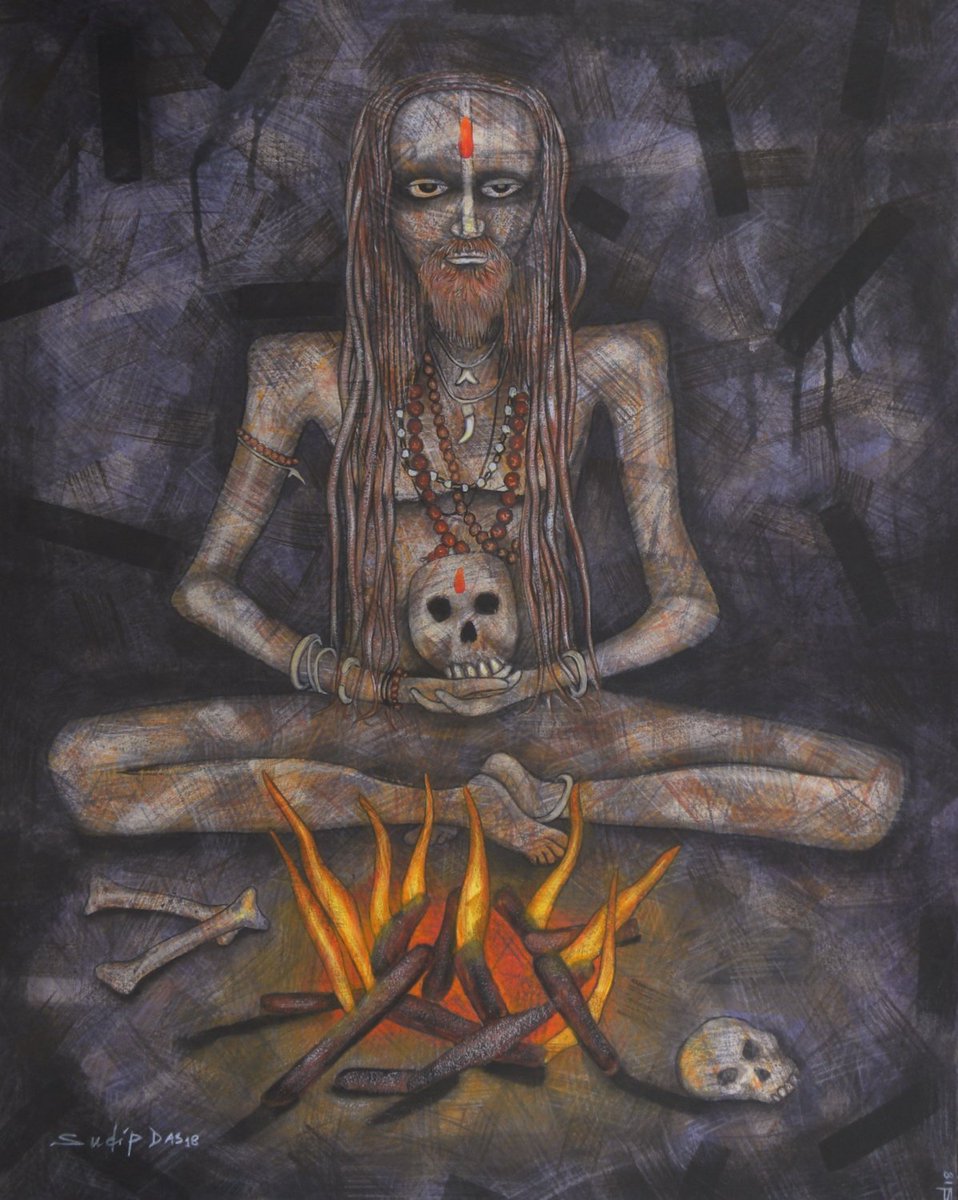 artistsudipdas's tweet photo. Tantrik 30 x 24 inches Tempera on Canvas Board. #paintings #art #sadhu #spritual #kumbho #ArtLovers #collectors #finearts #spece #contemporaryart https://t.co/RnIt2JALlj