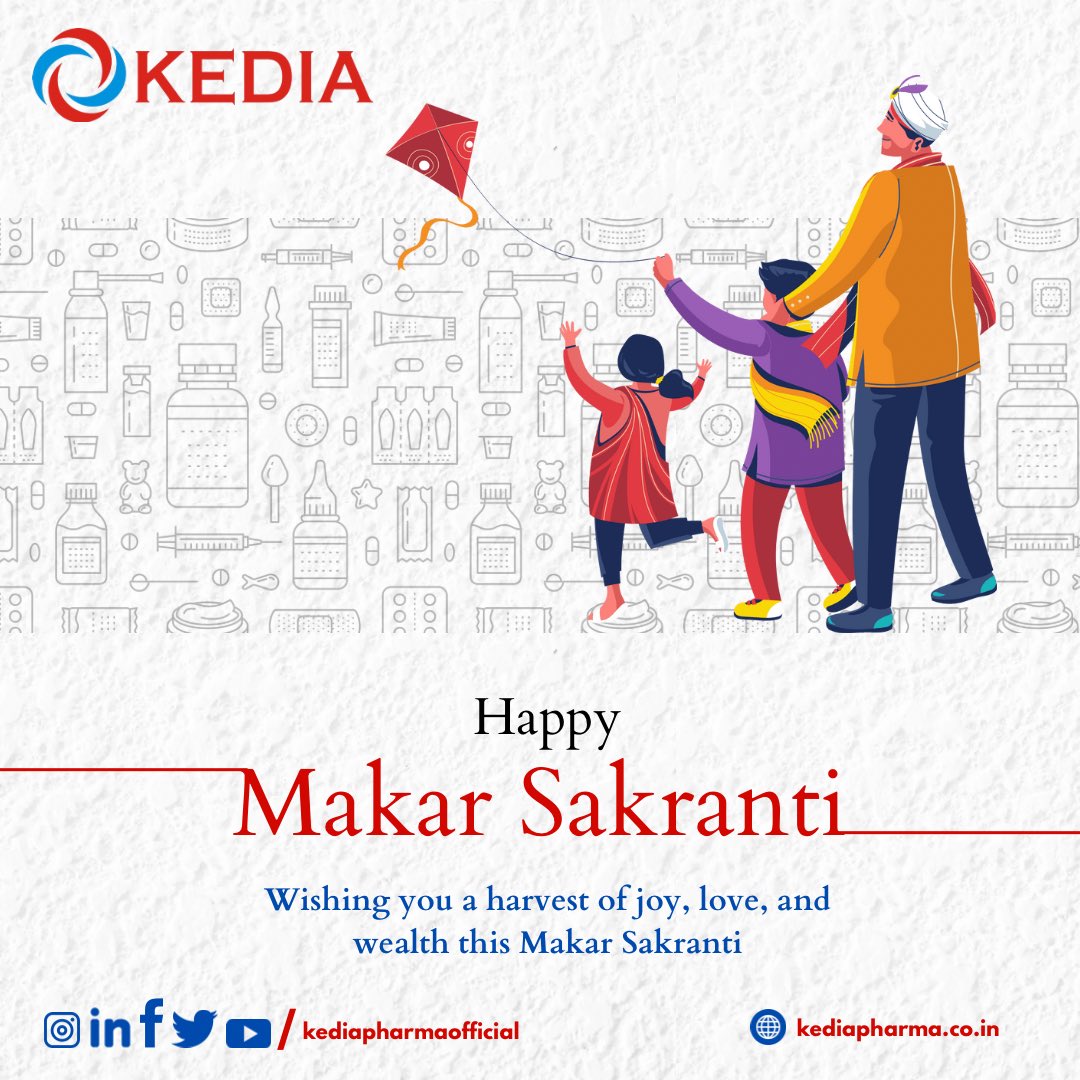 KediaPharma's tweet photo. May your life soar as high as the kites this Makar Sankranti, bringing joy, success, and positivity https://t.co/ZGeYghGtJ8