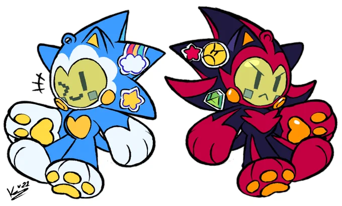 Tamagotchi Sonic and Tamagotchi Shadow! 