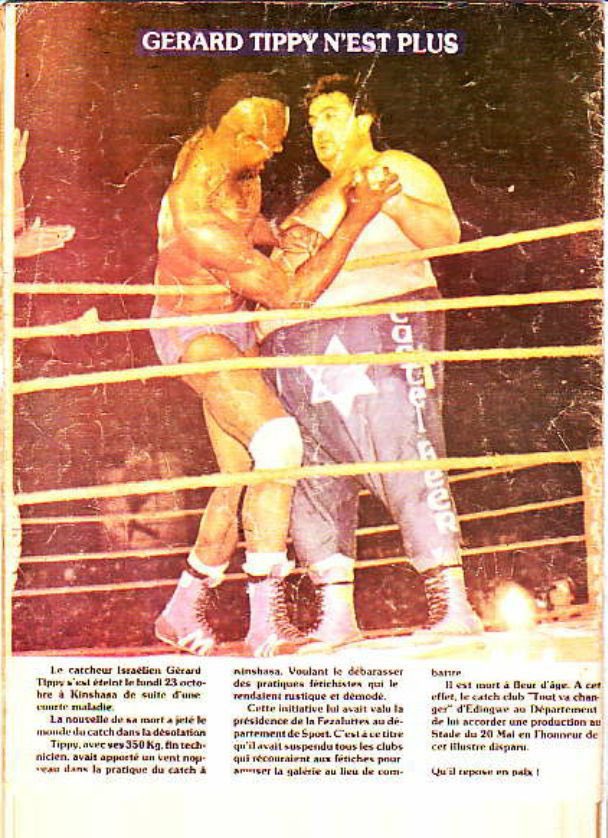 WrestleMap's tweet photo. The king of Congolese wrestling and the originator of the catch fetiche voodoo wrestling style, Edingwe, passed away today. RIP to one of Africa’s all time greats and a Congolese sporting legend https://t.co/dpcACdb0Eo