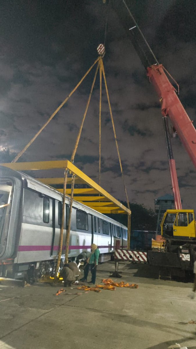 ChristinMP_'s tweet photo. CRRC’s Metro train prototype from China arrives for Bengaluru's Purple Line

https://t.co/Gogi4JhC5Q

@OfficialBMRCL https://t.co/EQ5Db86Od4