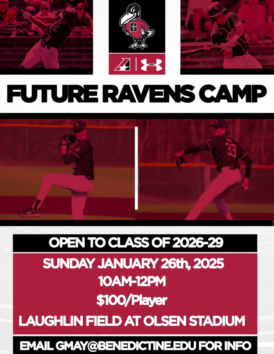 13 days to the first Future Raven Prospect Camp of 2025!

Come meet the team, work out for the entire coaching staff and tour our beautiful campus!

Spots are filling up!
#raiseyourceiling 
#wheregreatnessbegins