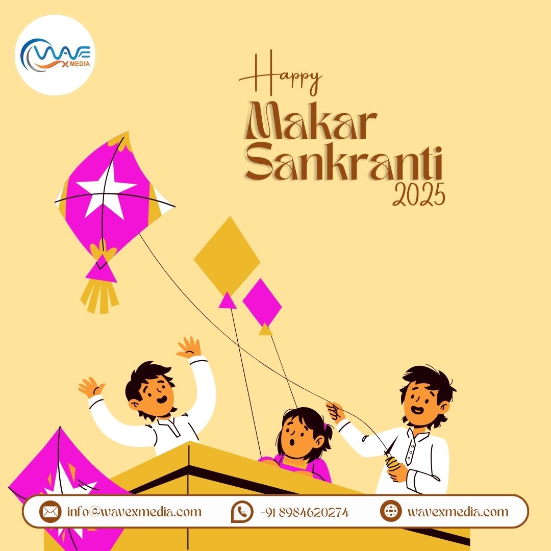 wavex_media's tweet photo. Happy Makar Sankranti 2025 from the family of WavexMedia Enterprise. 

#makarsankranti2025 #happymakarsankranti #festivalofkites #sankrantivibes #festivalwishes #indianculture #managementcompanyindia #advertisingagency #consultingagencybbsr #wavexmedia https://t.co/vtg6xNn7Cv