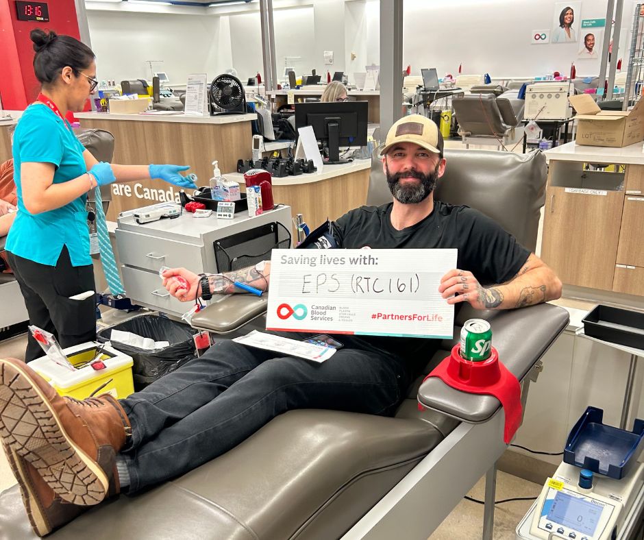 Thank you to the Edmonton Police Service Training Class #161 for supporting Alberta patients. EPS 

Show your support for Alberta first responders by booking an appointment to donate blood or plasma. Book now at ow.ly/wfuv50UFPQn