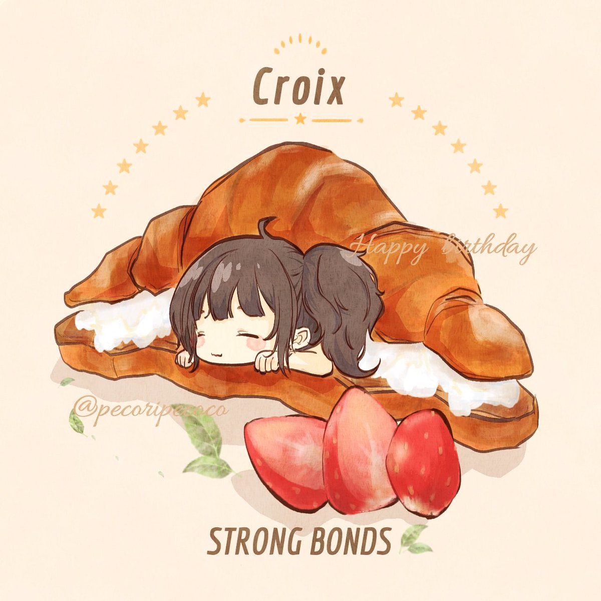pecoripecoco's tweet photo. ギルメンのCroixさん
はっぴーばーすでー( ͜🥐 ･ω･) ͜🥐
控えめだけど、オシャレで強い自慢のギルメンです✨

#トーラム https://t.co/wl0pDRRKgP