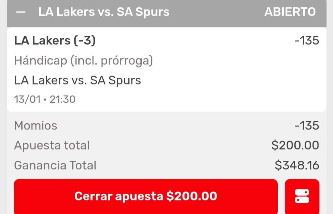 sebitx's tweet photo. Lakers vs Spurs

Lakers -3

Lakers en casa en sus últimos 7 juegos ha cubierto en 5 ocasiones

Hoy con plantilla completa y con la ilusión de dar una alegría en Los Angeles por el tema de incendios.

Hoy lakers sale con LA de la mano https://t.co/nCzargH967