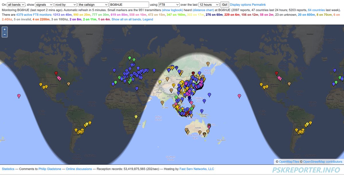 BG6HJE's tweet photo. Running for about 12h. 0 decode at 10m WSPR and 5 decodes at 6m FT8 but none was reported online. Still try to find where the decoding log is and see what happened.
@ZSsixSHN @PeterVogel @SP3QFE @N4AKV_
#FT8 #WSPR #WebSDR #SWL #Web888 #VHFDX #6mDX https://t.co/ojAz2lH96t