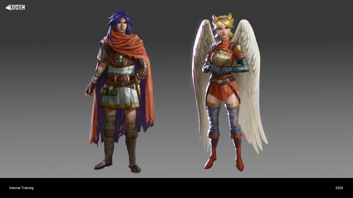 Did some internal training at work last year -- a realistic rework of Ryu and Nina from Breathe of Fire.