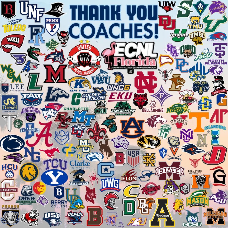 UFA 08 Girls ECNL Team (@ufa08g_ecnl) on Twitter photo A huge thank you to all the coaches and schools who attended our games at the ECNL FL Showcase! We’re so grateful for everything you do. See you again in May at ECNL NC! #ThankYouCoaches <a href="/UnitedFA_ECNL/">UFA ECNL</a> <a href="/ECNLgirls/">ECNL Girls</a> <a href="/ImYouthSoccer/">ECNL/GA/Recruiting/College Soccer</a> A huge thank you to all the coaches and schools who attended our games at the ECNL FL Showcase! We’re so grateful for everything you do. See you again in May at ECNL NC! #ThankYouCoaches <a href="/UnitedFA_ECNL/">UFA ECNL</a> <a href="/ECNLgirls/">ECNL Girls</a> <a href="/ImYouthSoccer/">ECNL/GA/Recruiting/College Soccer</a>