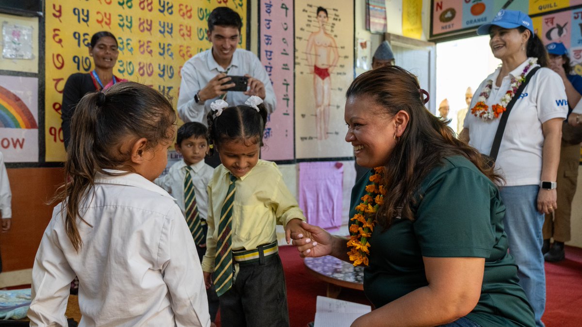 WFP_Nepal's tweet photo. A glimpse of the @USDAForeignAg &amp; @WFP_Nepal team's visit to Sudurpashchim Province to observe the USDA funded McGovern-Dole program in action.

Fueling learning in Bajhang, Bajura &amp; Darchula districts, this initiative ensures every student receives a nutritious meal every day.🍲 https://t.co/hFIwQfcJXv