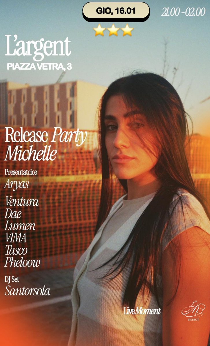 FerdyPizza's tweet photo. CHE POI SI LASCIANO TUTTI…

🗓️  16 November 2025

🕰️ 21:00/02:00

release party 🎶 di Michelle

Presso L’argent 

📍piazza vetra 3 Milano
#musica #milano #singer #indi #live #livemusic https://t.co/I8rJSGtsOp