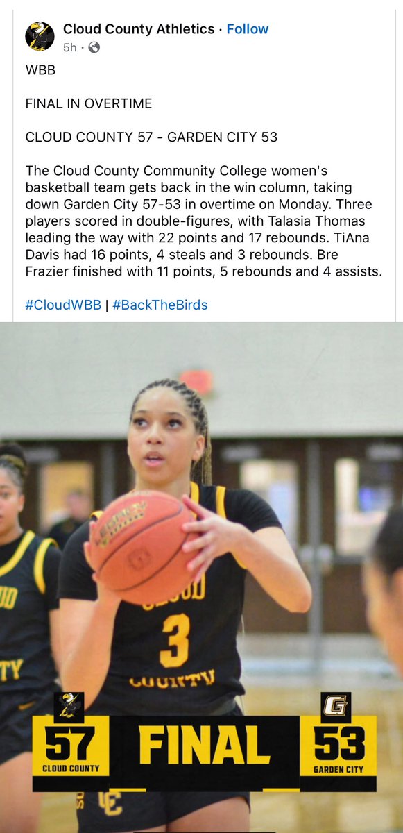 Lady Cavs are proud of you Lacey. Keep putting in work!!!