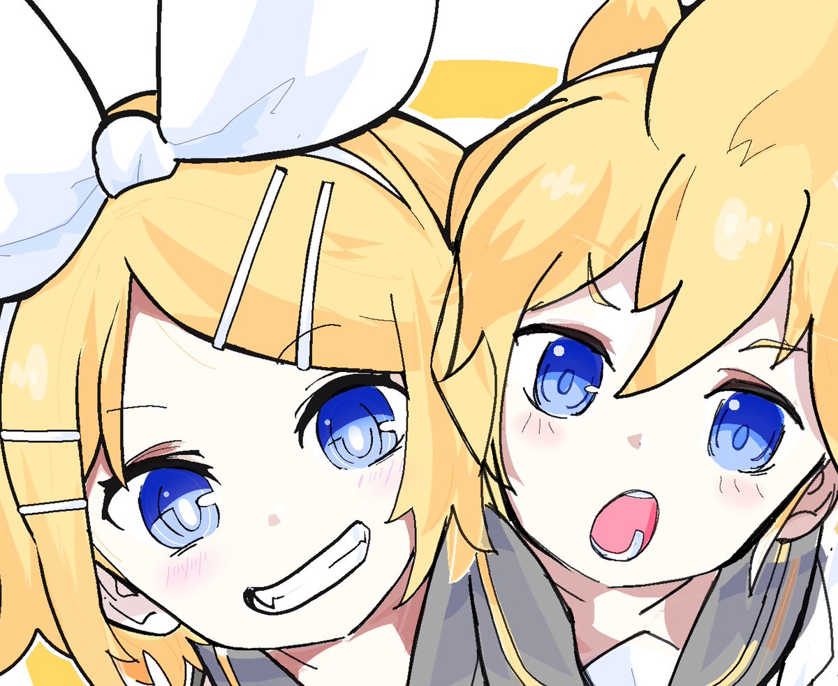 鏡音レン ,鏡音リン 「鏡音って身体に良いらしいんですよ 」|ヴォルさん.⚡️✌︎('ω'✌︎ )⚡︎のイラスト