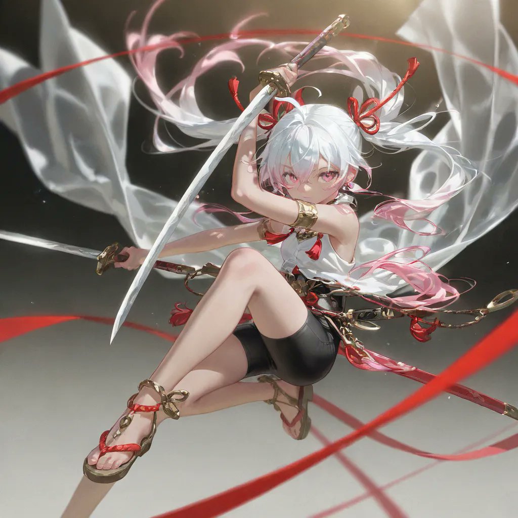 nellygem888's tweet image. #ReForge で先日の試行作品をTaggerプロンプト抽出し、再出力してみた例。
手首がくにゃって残念ですが結構いい線きてます。
髪はリボンより先はピンクで強調すると反映されやすいことが判明。
そういえば元絵、拡大したら目が崩れてた。

#AIart #AIイラスト #AI美少女 #AIgirl #AIArtwork #AI初心者