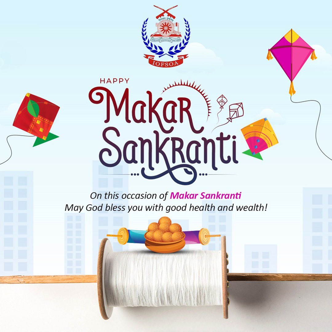 iofsoa's tweet photo. ๐ Wishing you a joyous Makar Sankranti! May the harvest season bring abundance, happiness, and soaring success to your life. ๐ชโจ #HappyMakarSankranti #FestiveVibes #KiteFlying
#IOFSOA #IOFSOAssociation #OrdnanceFactories https://t.co/XUda45Huxq