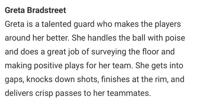 Greta Bradstreet (@bradstreetgreta) on Twitter photo Thank you <a href="/JrAllStarBB/">Jr. All-Star Girls Basketball</a> for the write up! <a href="/TCHSLadyCards/">Taylor County Girls Basketball</a> <a href="/PrepGirlsHoops/">Prep Girls Hoops 🏀</a> Thank you <a href="/JrAllStarBB/">Jr. All-Star Girls Basketball</a> for the write up! <a href="/TCHSLadyCards/">Taylor County Girls Basketball</a> <a href="/PrepGirlsHoops/">Prep Girls Hoops 🏀</a>