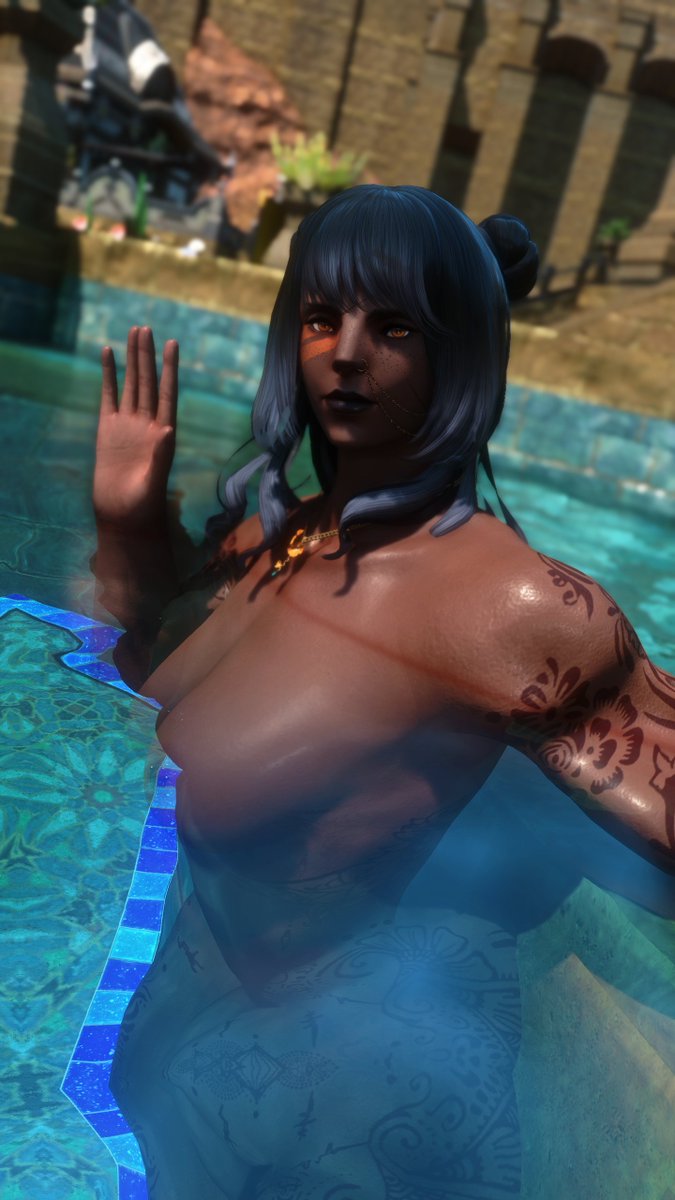 RoegadynTea's tweet photo. Oh, um, hi... didn't think anyone would stop by!
#femroe #Roegadyn #Hellsguard #ffxivlewds https://t.co/sNYBA1YWHi