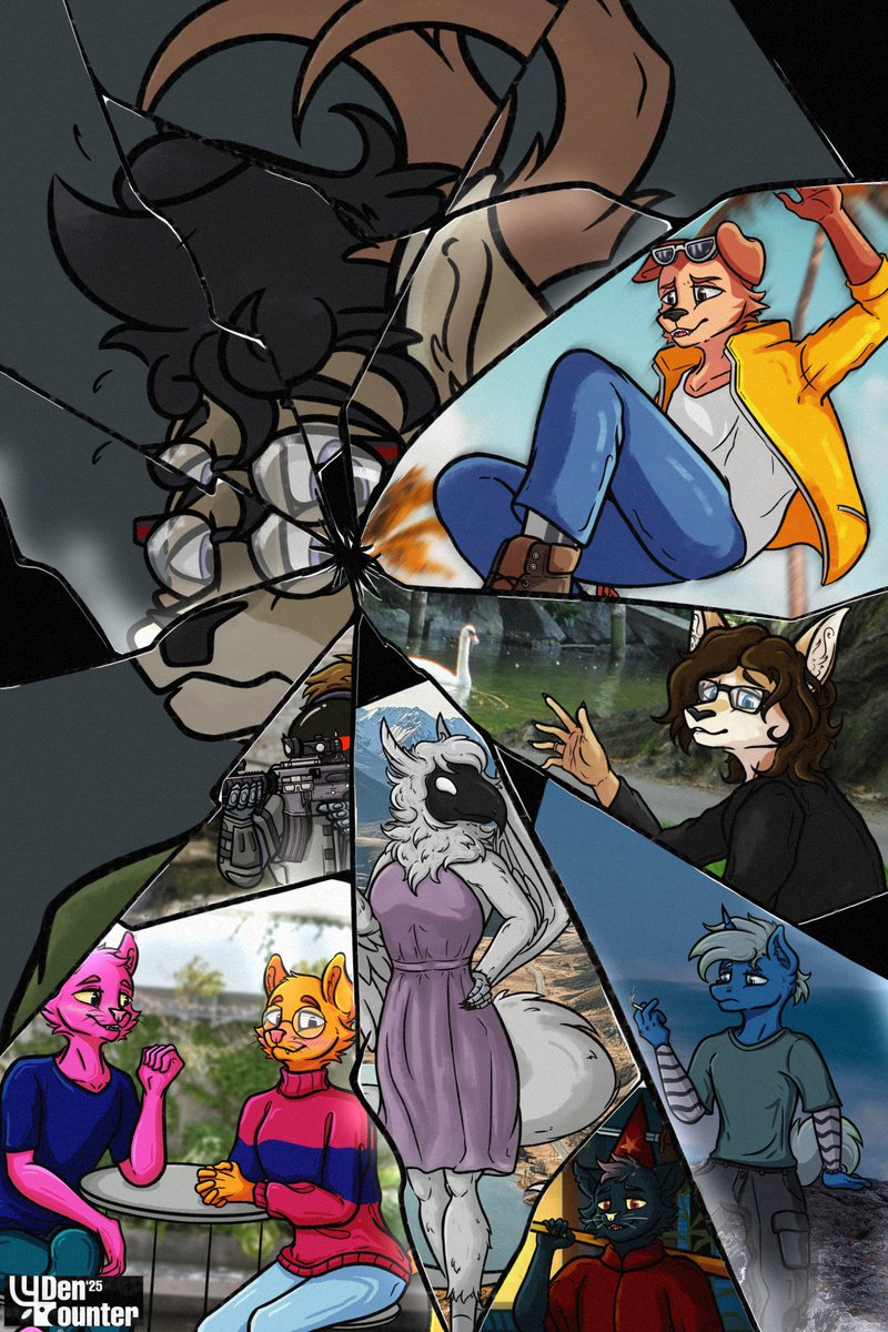 Dencounter_'s tweet photo. "Are you sure those artworks were made by you?" 

Postscript: this was supposed to just be a collage for #portofolioday but I was like nah this crap is boring so I made it weird lol https://t.co/1yhZpfdN87