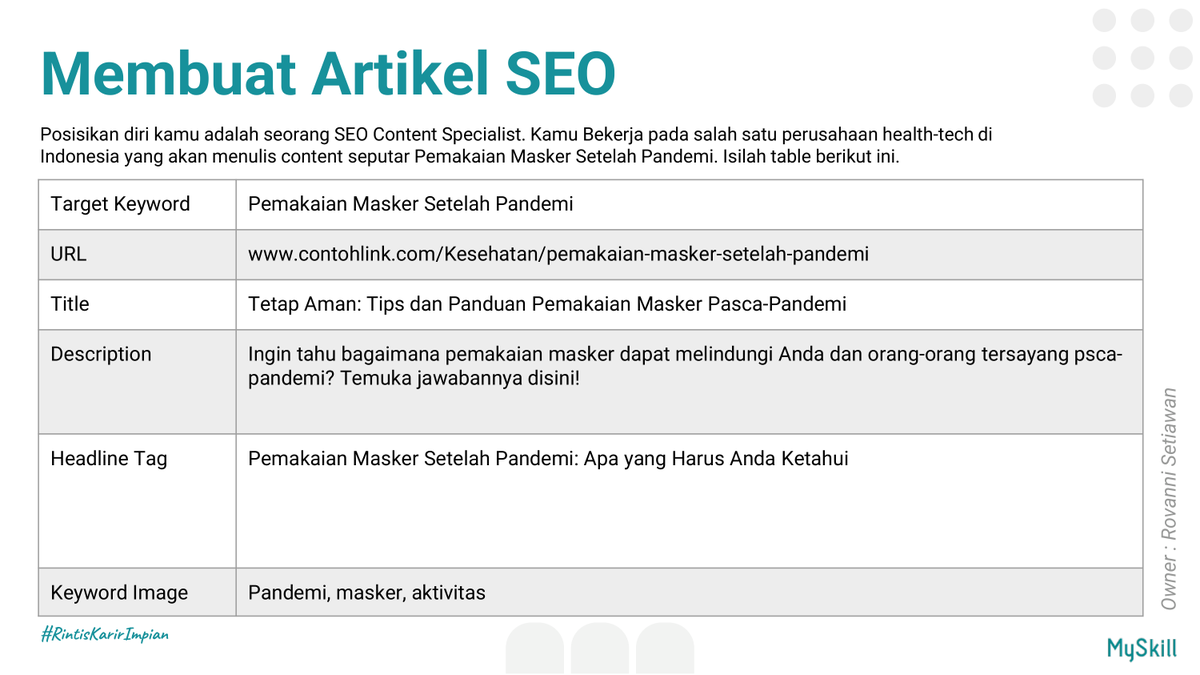 eb0nymeow's tweet photo. Hi!!>< Aku kemarin ikutan Short Class SEO &amp; Content Marketing bareng Kak Dzul Fiqram Nur di
@myskill_id 

Yuk, #RintisKarirImpian dengan cara ikutan Short Class di MySkill #learnatmyskill https://t.co/Rffyofiouw