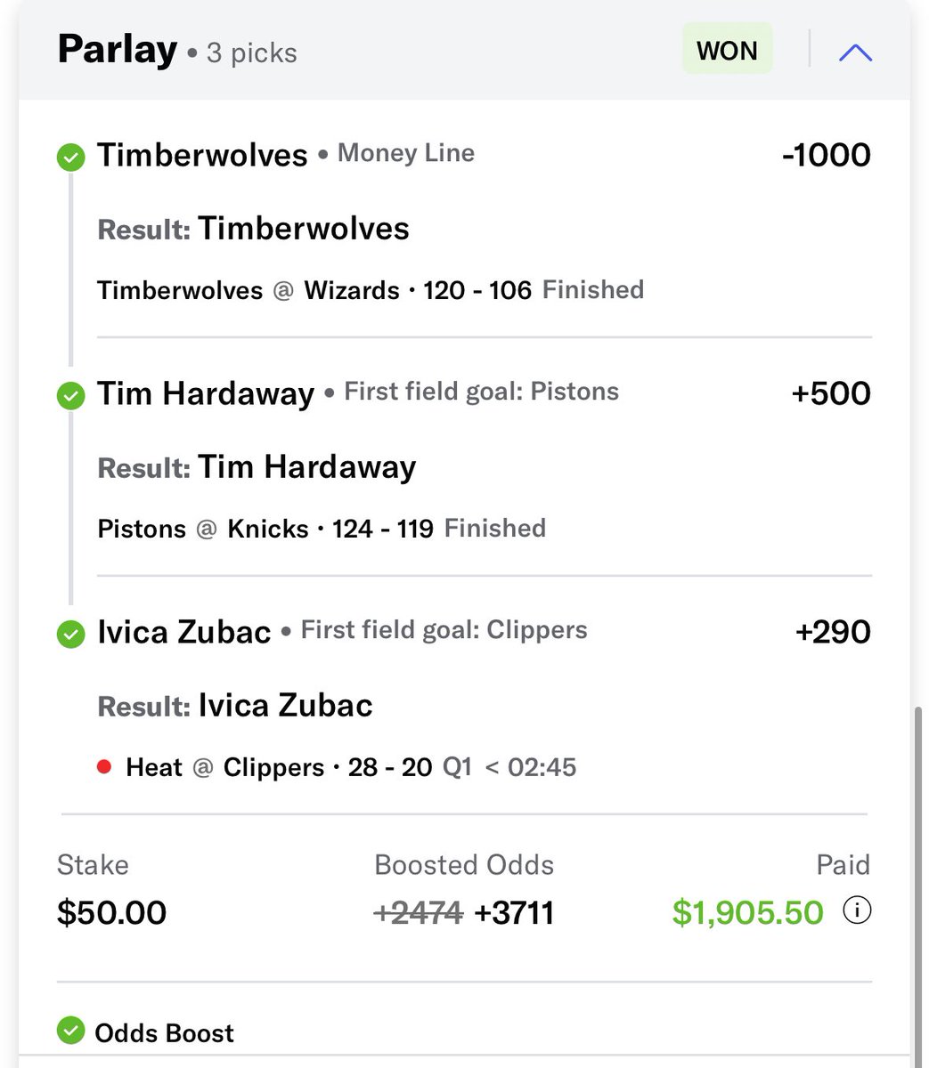 Chefs_Bets's tweet photo. Good start to 2025. More to come https://t.co/zDu88vpCpS