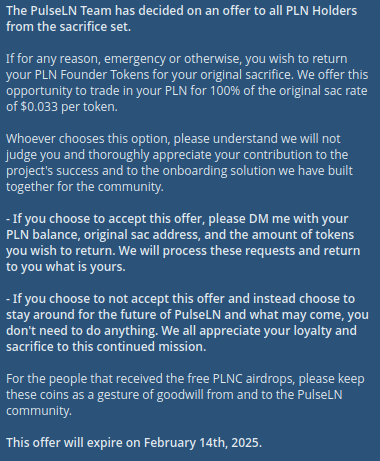 PulseLN's tweet photo. A message for all PLN Founder Token Holders
#PulseLN #PLN #PLNC
❤️🙏🍀🫡 https://t.co/msvm5OipYP