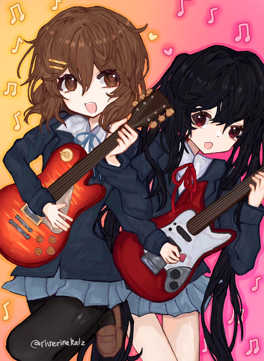 ririri_vee's tweet photo. yui and azusa!! ~ commissions are open link in bio!! #digitalart #yuiazu #ibispaintx #イラスト https://t.co/h7wbZyv00t