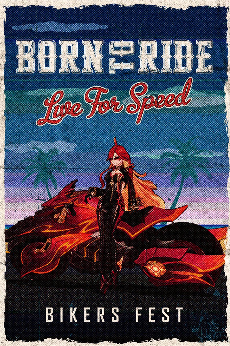 "BORN TO RIDE" 🔥
#MAVUIKA - Movie Poster Concept 

(#GenshinImpact, #Natlan, #Genshin)