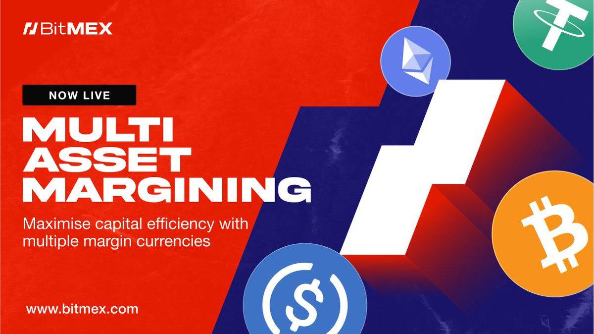 📢混合保证金现已在BitMEX 上线📢 您可以使用多种保证金货币——USDT、USDC、ETH或BTC——在我们平台上交易任何衍生品。 最好的部分是不需要在不同的钱包间转账（与大多数交易所不同）——您不会在其他地方找到更简单的交易体验。  想了解更多详情吗？ 点此立即阅读： https://t ...