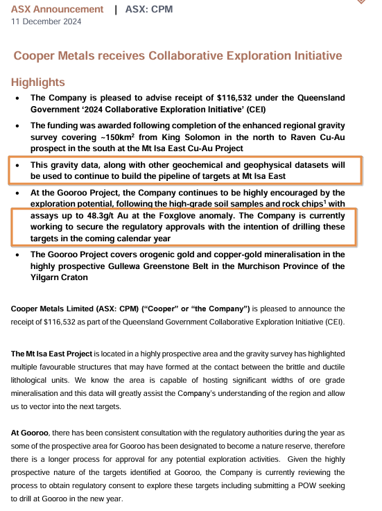 BlessedIM007's tweet photo. $CPM $CPM.AX

SOI: 78.3m
MC: $3.5m (4.5c)
Cash: ~$2.4m
EV: ~$1.1m
Top 20: ~45% 
Board: ~7% 

Can it reverse from here with drill approval progressing along with new acquisition efforts? Worth an eye out imho! 🧐

Disc: Held 😇 https://t.co/pbTwBfpEvn