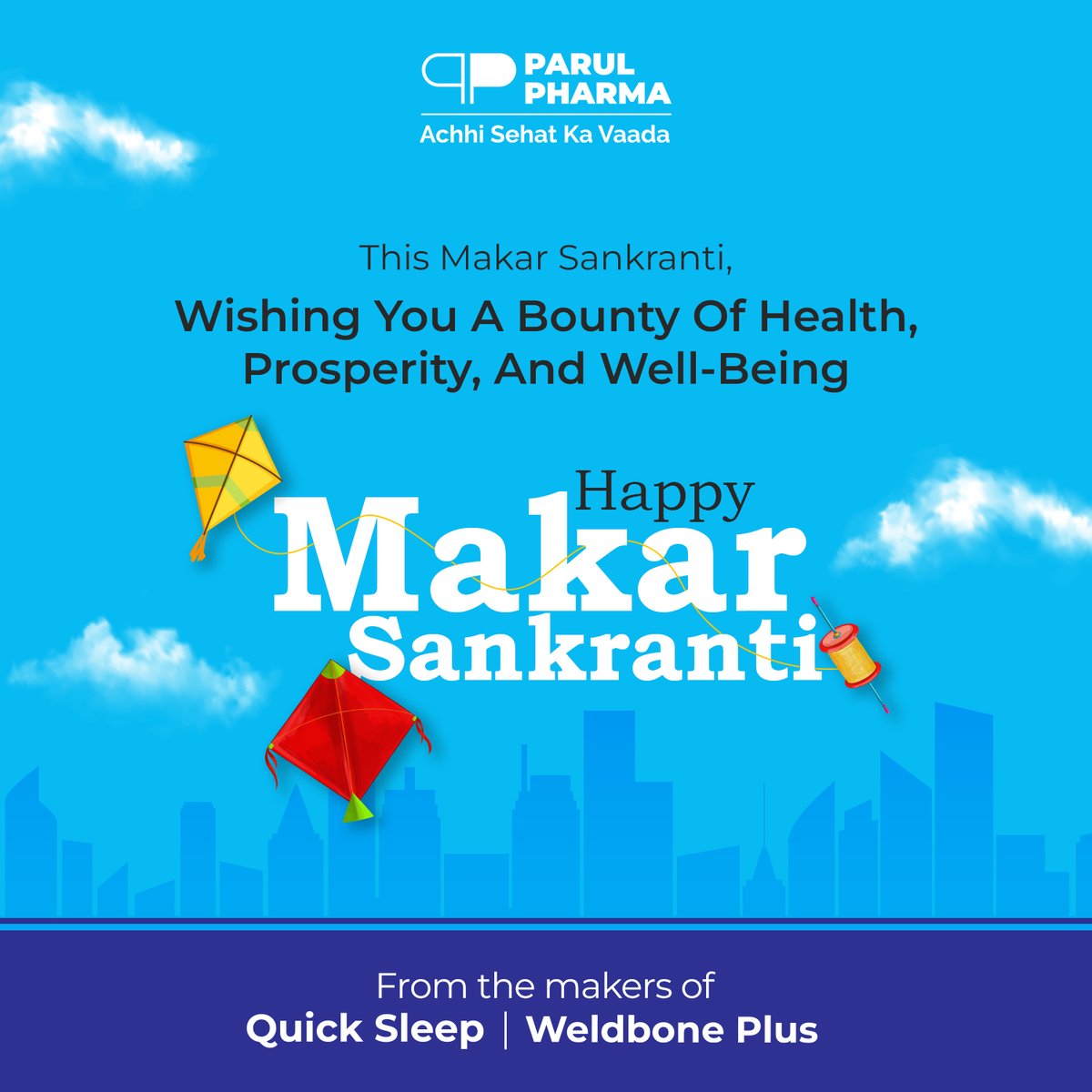 parulpharma's tweet photo. This Makar Sankranti, let’s celebrate the harvest of health and happiness.
May the year ahead bring new growth, success, and wellness for all.
Wishing you a prosperous and joyful Makar Sankranti from Parul Pharma! https://t.co/ucIOSiuwur