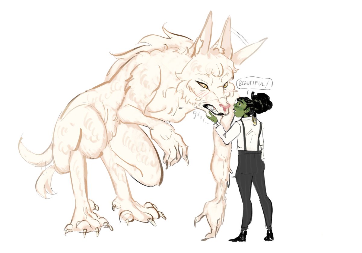 lauenmarte's tweet image. here’s the werewolf! galinda for the first full moon of the year #gelphie