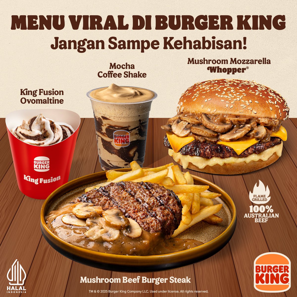 Ketika hidup lagi cape - cape nya dan aku butuh mood booster, ya cuma Burger King yang bisa naikin mood jadi makin good mood🔥🧡🤩