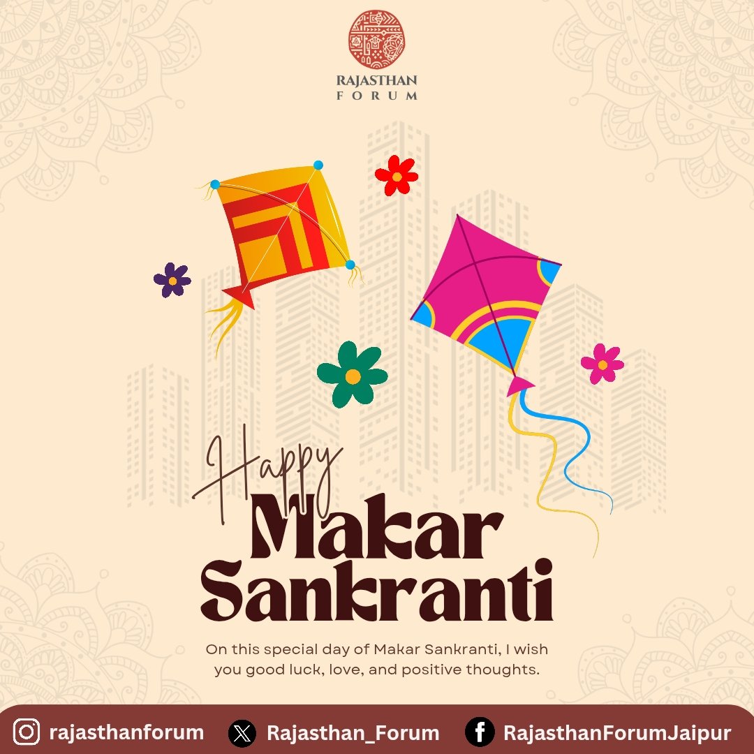 This Makar Sankranti, let’s celebrate growth, new beginnings, and the endless possibilities ahead. May your efforts always rise like the kites in the sky!

#rajasthanforum #happymakarsankranti #makarsakranti2025