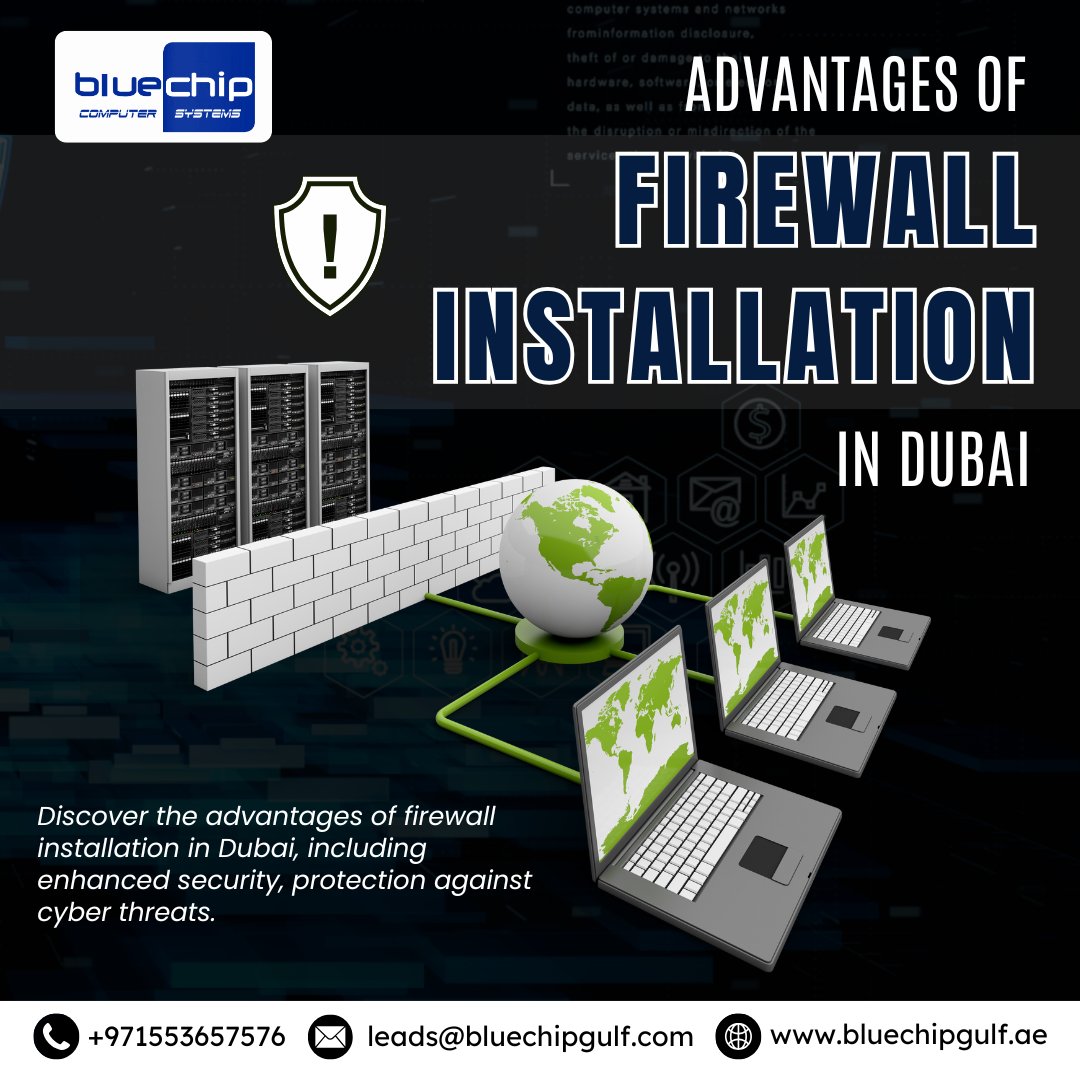 bluechipgulf's tweet photo. Protect your business with top-tier firewall solutions in Dubai! 🔒 Bluechip Computer Systems LLC offers advanced firewall installation.
📱 +971553657576
🌐 https://t.co/AF71q2kXhi
✉ leads@bluechipgulf.com
#firewallinstallation #cybersecurity #dataprotection #dubaibusiness https://t.co/27UAH9uiIt