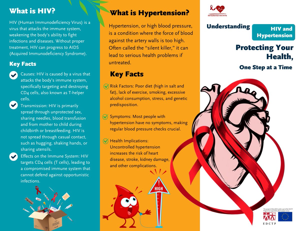 HIV_HTN's tweet photo. Dive in to our online brochure to learn more about HIV &amp; HTN! Click the link below to get started. 👇
https://t.co/tf5kO2YmFY
#HIV #hypertension #knowledgeispower https://t.co/5ytSuJlUoI