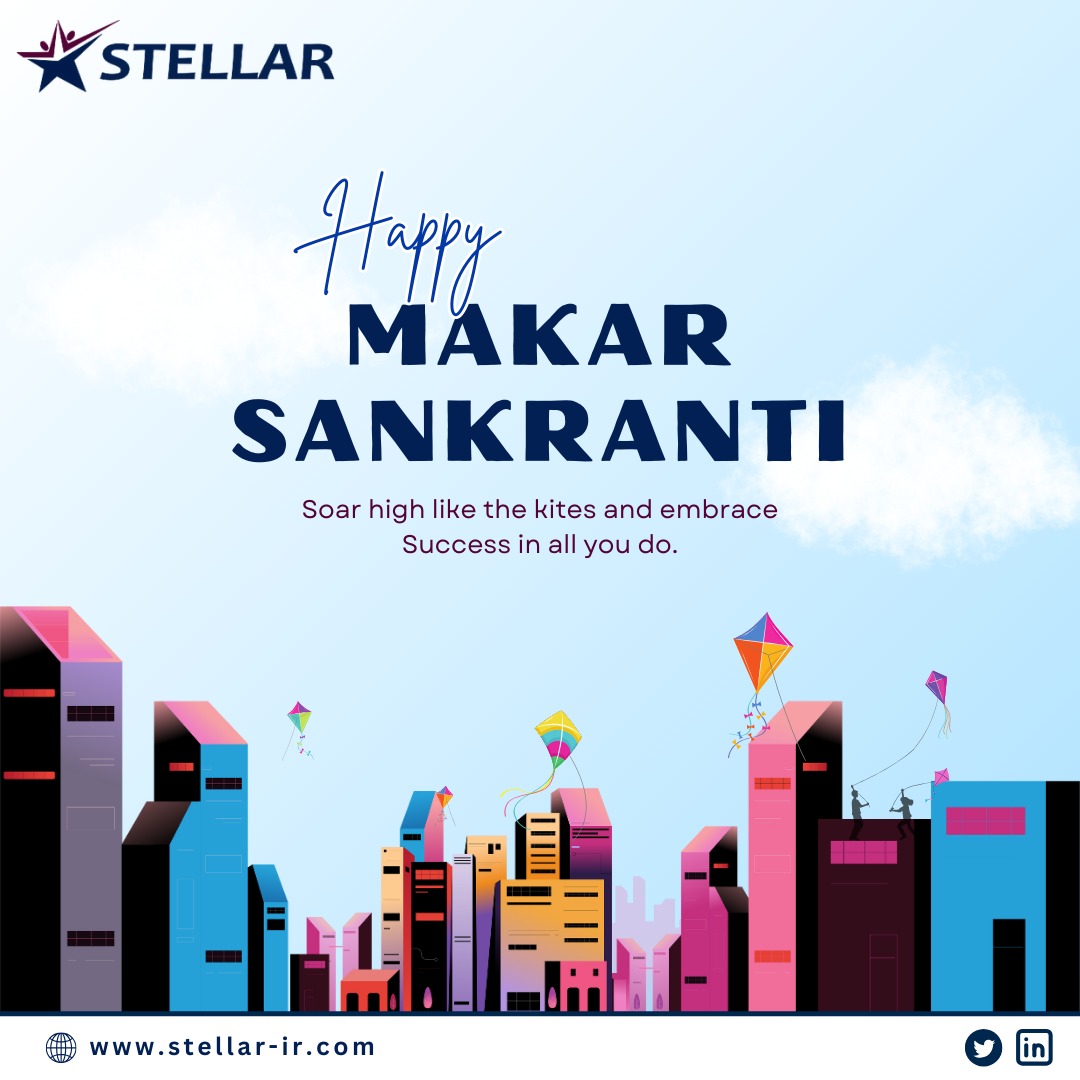 StellarIR's tweet photo. Wishing everyone a joyous and prosperous Makar Sankranti and Pongal! 🌾🪁 May the festival of harvest bring abundant happiness, success, and new opportunities for growth.

#HappySankranti #HappyPongal #NewBeginnings #RiseAndShine #InvestorRelations #StellarIRAdvisors https://t.co/G9n049iwGE