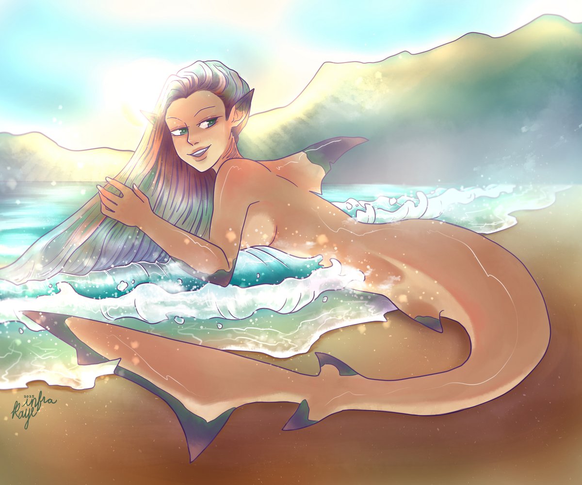 infraraye's tweet photo. Shork Lady 🦈

#mermay https://t.co/Bl598diAZG