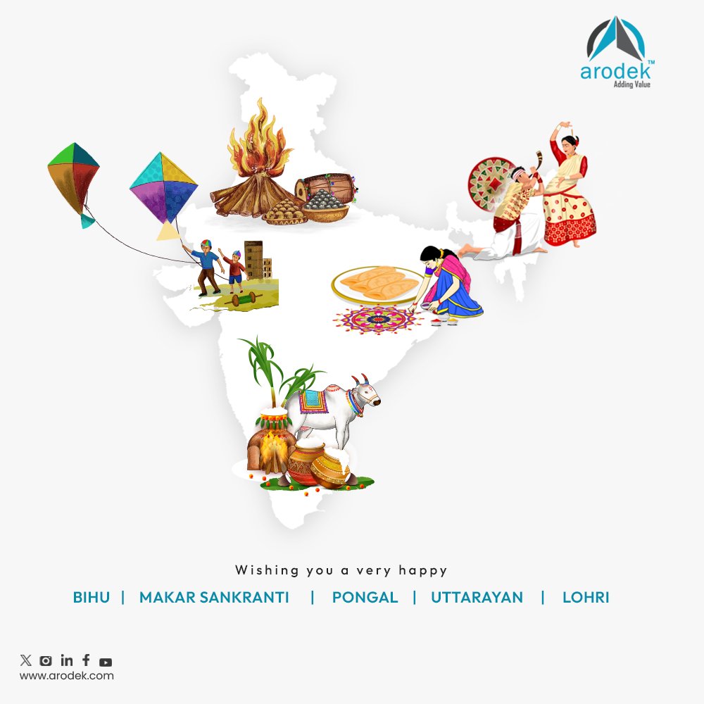 arodekOfficial's tweet image. Different festivals, one shared spirit of celebration—our hearts remain united.

Wishing everyone a joyful Makar Sankranti, Pedda Panduga, Pongal, Magh Bihu, and Lohri!

#FestiveUnity #multicultural #harvestcelebrations #arodek
