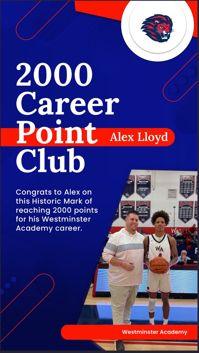 WA Lions Basketball (@walionsbasketb1) on Twitter photo Congrats to Alex Lloyd (<a href="/AlexLloyd33/">Alexanderlloyd33</a>) on reaching the 2000 Point Club for his WA basketball career. A historic mark and one that proves why he is considered one of the best guards in the nation !!@PaulBiancardi <a href="/AdamFinkelstein/">Adam Finkelstein</a> <a href="/LeagueRDY/">League Ready</a> <a href="/DushawnLondon1/">Dushawn London</a> <a href="/Samad_Hines/">Samad Hines</a> Congrats to Alex Lloyd (<a href="/AlexLloyd33/">Alexanderlloyd33</a>) on reaching the 2000 Point Club for his WA basketball career. A historic mark and one that proves why he is considered one of the best guards in the nation !!@PaulBiancardi <a href="/AdamFinkelstein/">Adam Finkelstein</a> <a href="/LeagueRDY/">League Ready</a> <a href="/DushawnLondon1/">Dushawn London</a> <a href="/Samad_Hines/">Samad Hines</a>